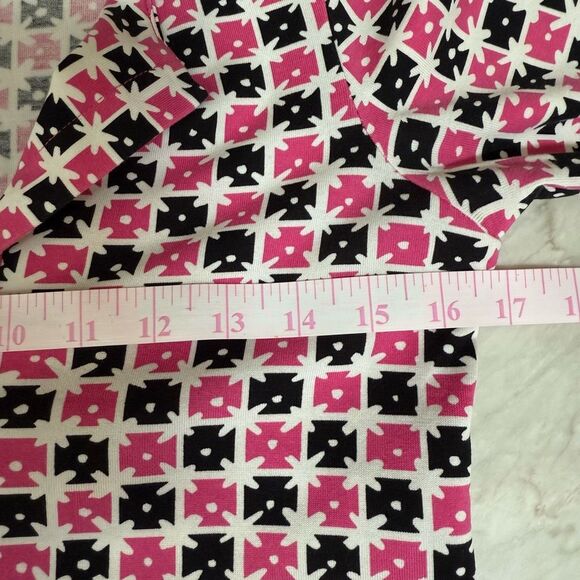 Diane von Furstenberg cotton/silk blend Reina Check Dot Pink Dress size 2 - Picture 7 of 10